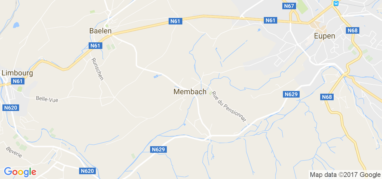 map de la ville de Membach