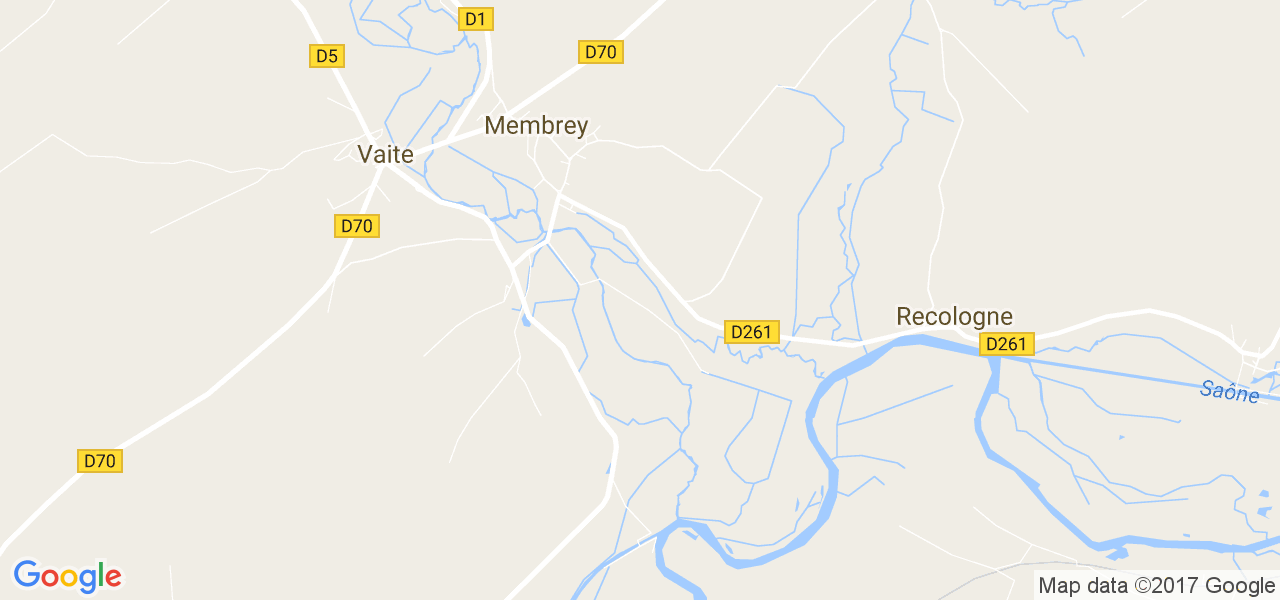 map de la ville de Membrey