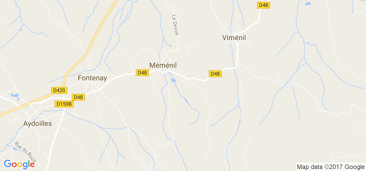 map de la ville de Méménil