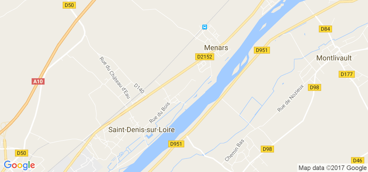 map de la ville de Menars