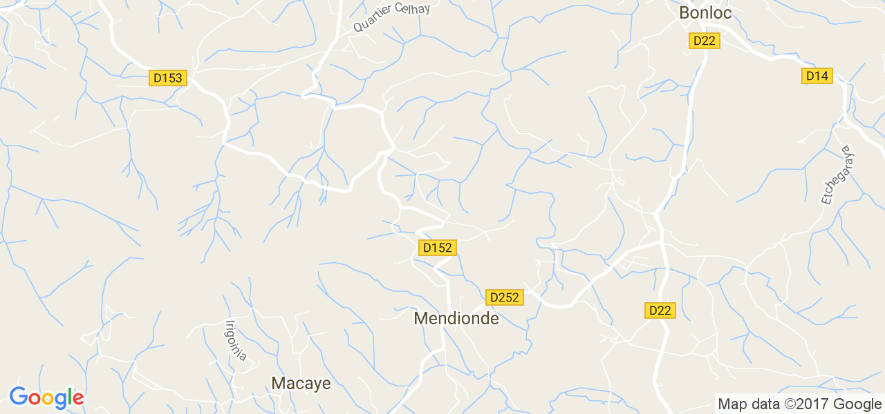 map de la ville de Mendionde