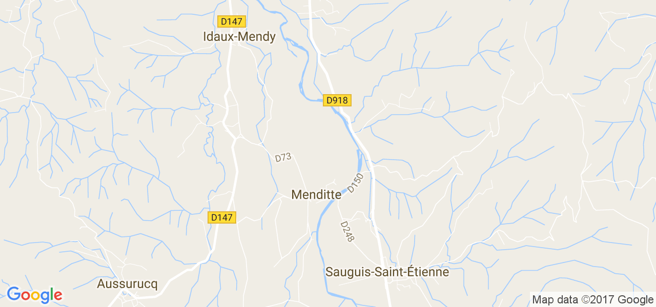 map de la ville de Menditte