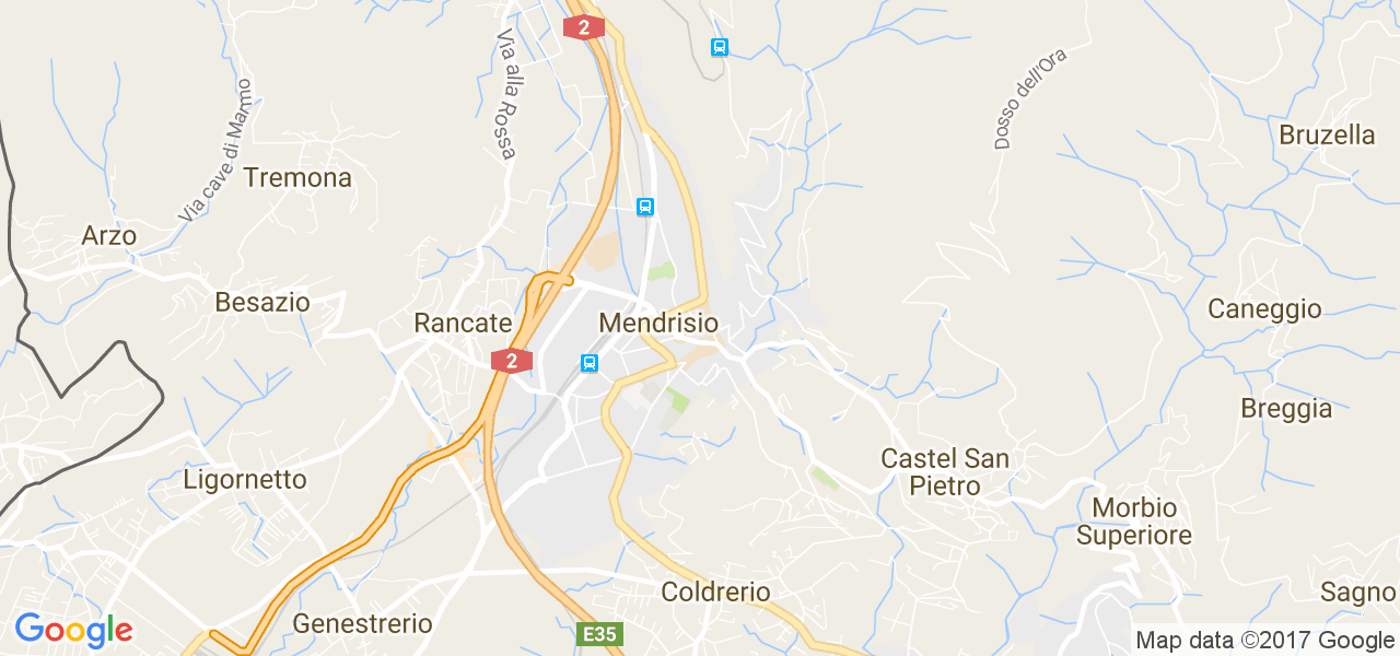 map de la ville de Mendrisio