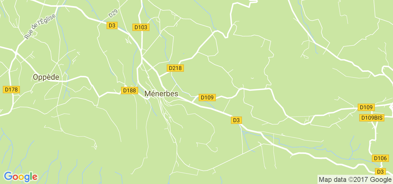 map de la ville de Ménerbes