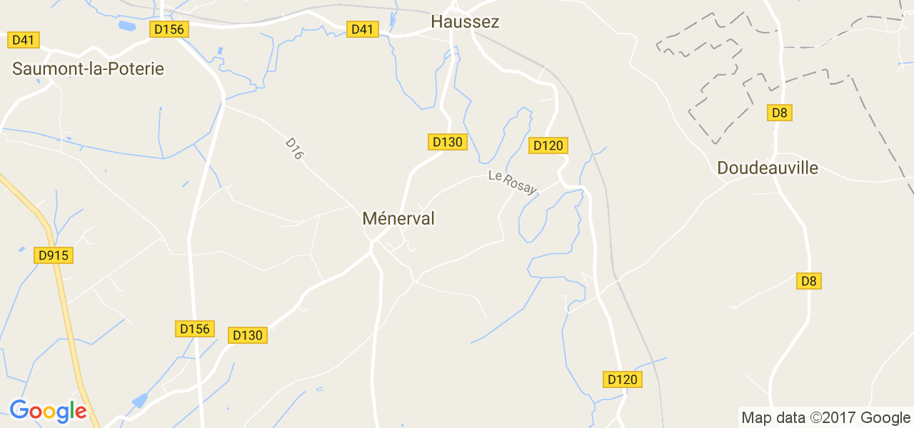 map de la ville de Ménerval