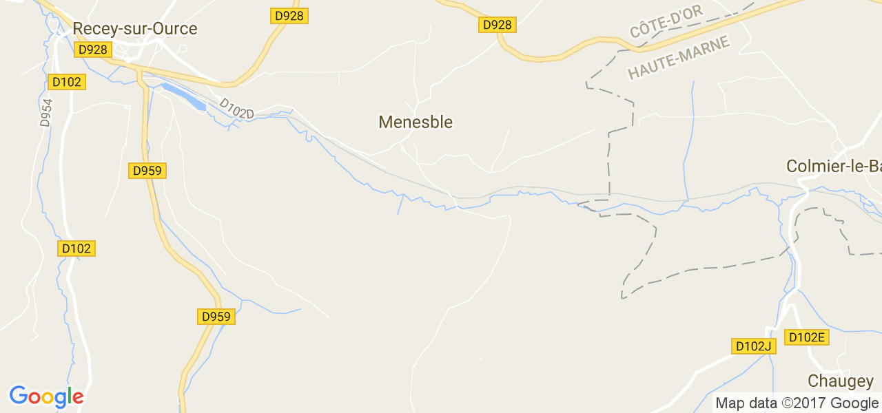 map de la ville de Menesble