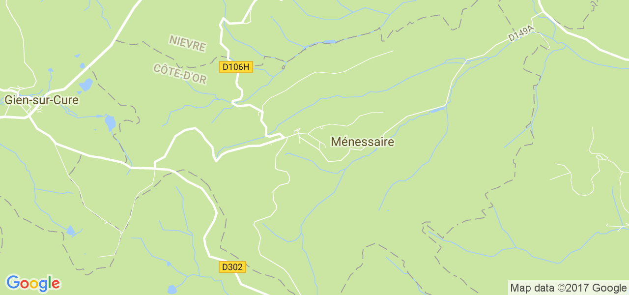 map de la ville de Ménessaire