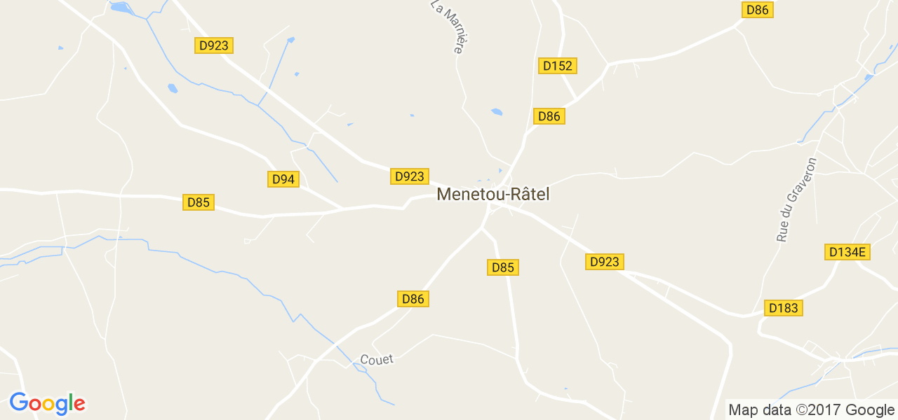 map de la ville de Menetou-Râtel