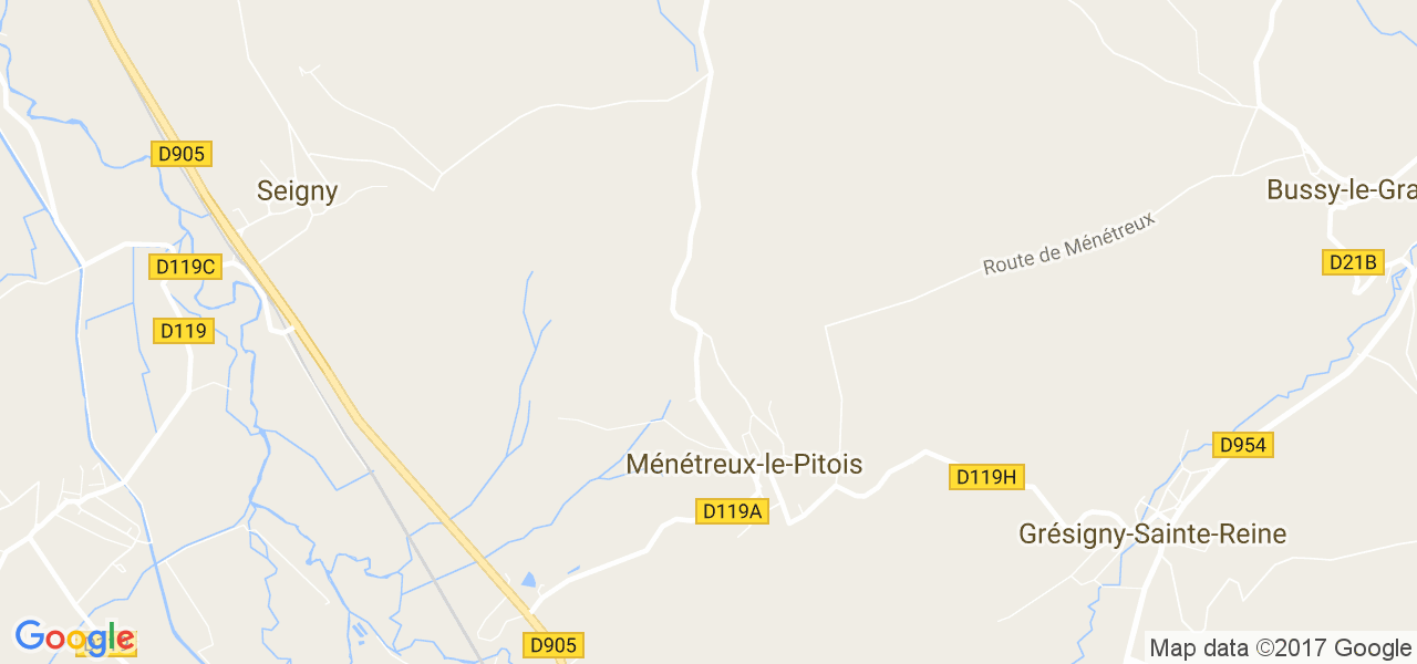 map de la ville de Ménétreux-le-Pitois