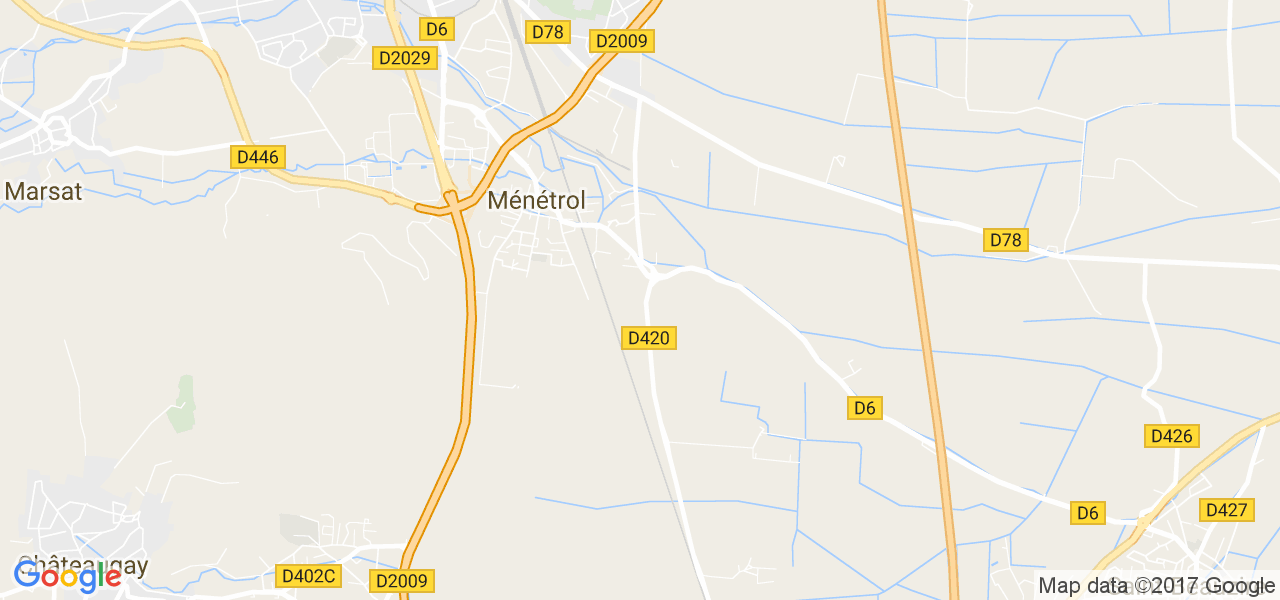 map de la ville de Ménétrol