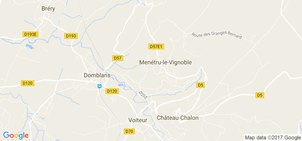 map de la ville de Menétru-le-Vignoble