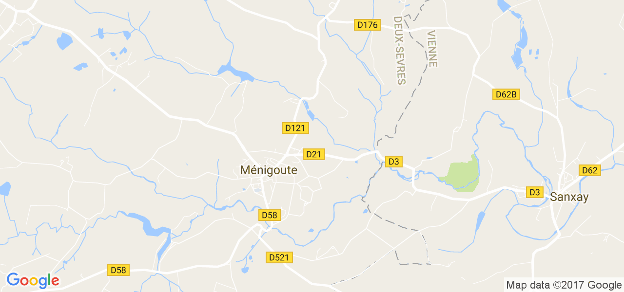 map de la ville de Ménigoute