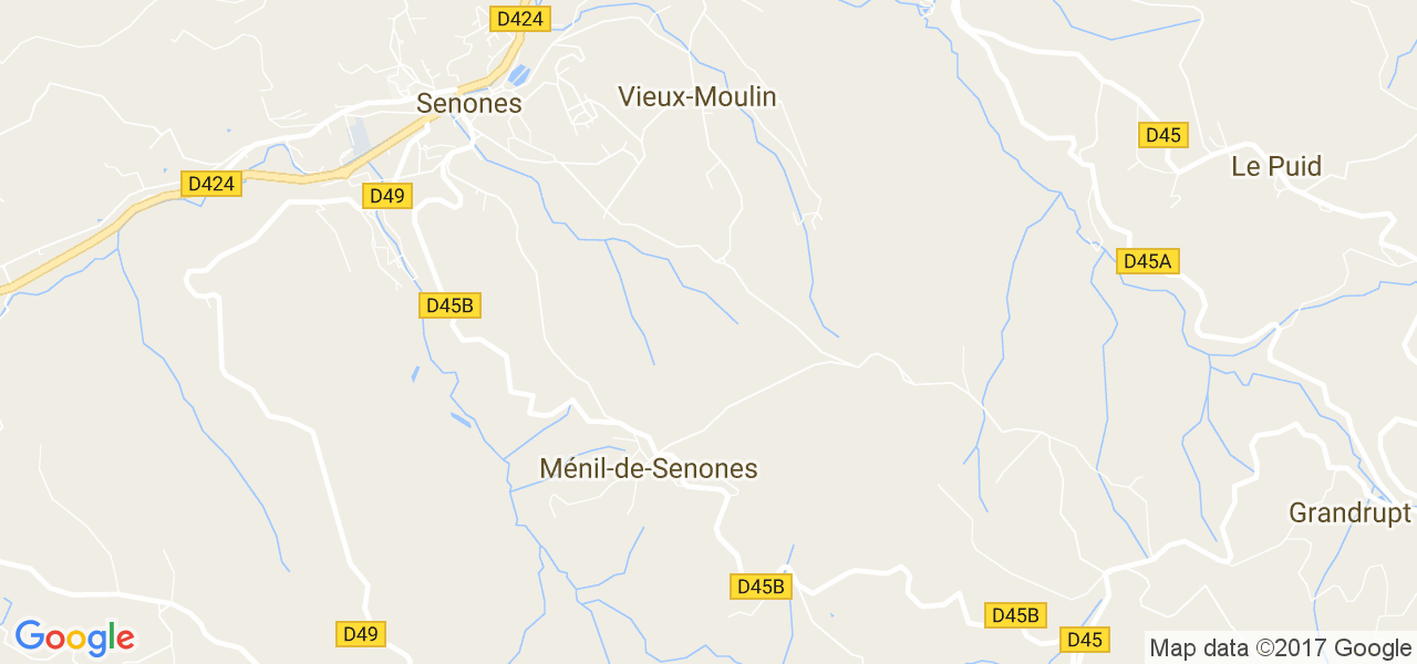 map de la ville de Ménil-de-Senones