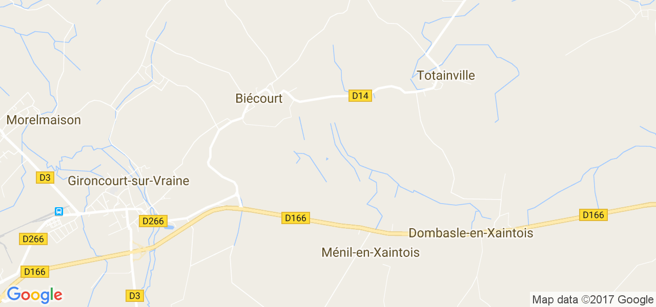 map de la ville de Ménil-en-Xaintois