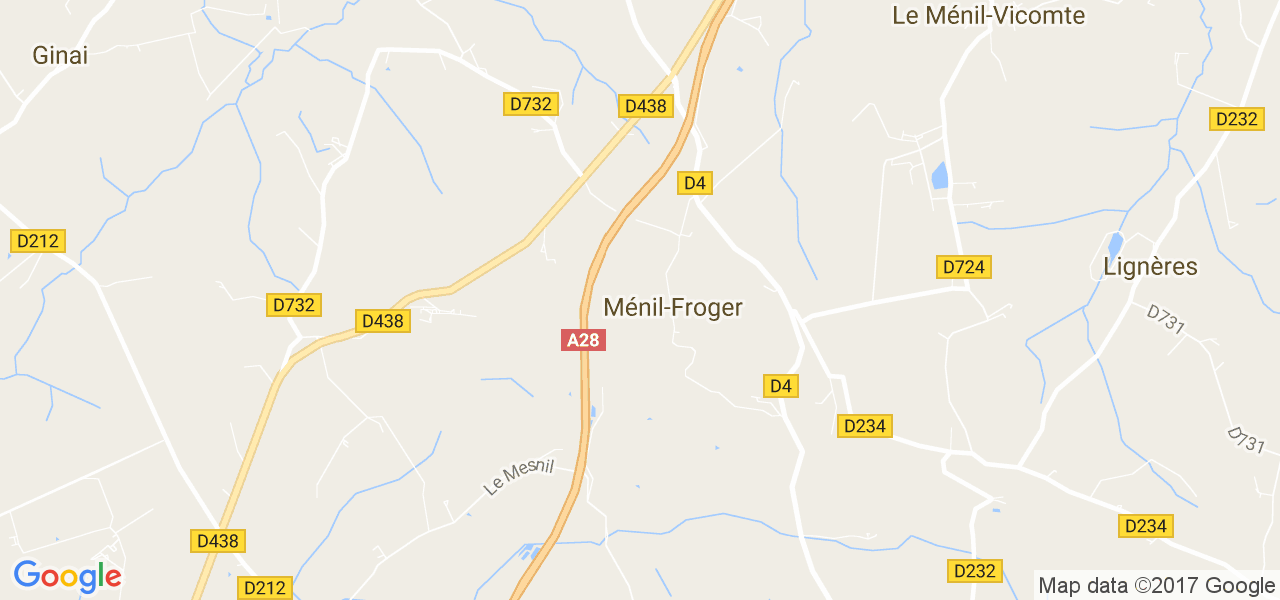 map de la ville de Ménil-Froger