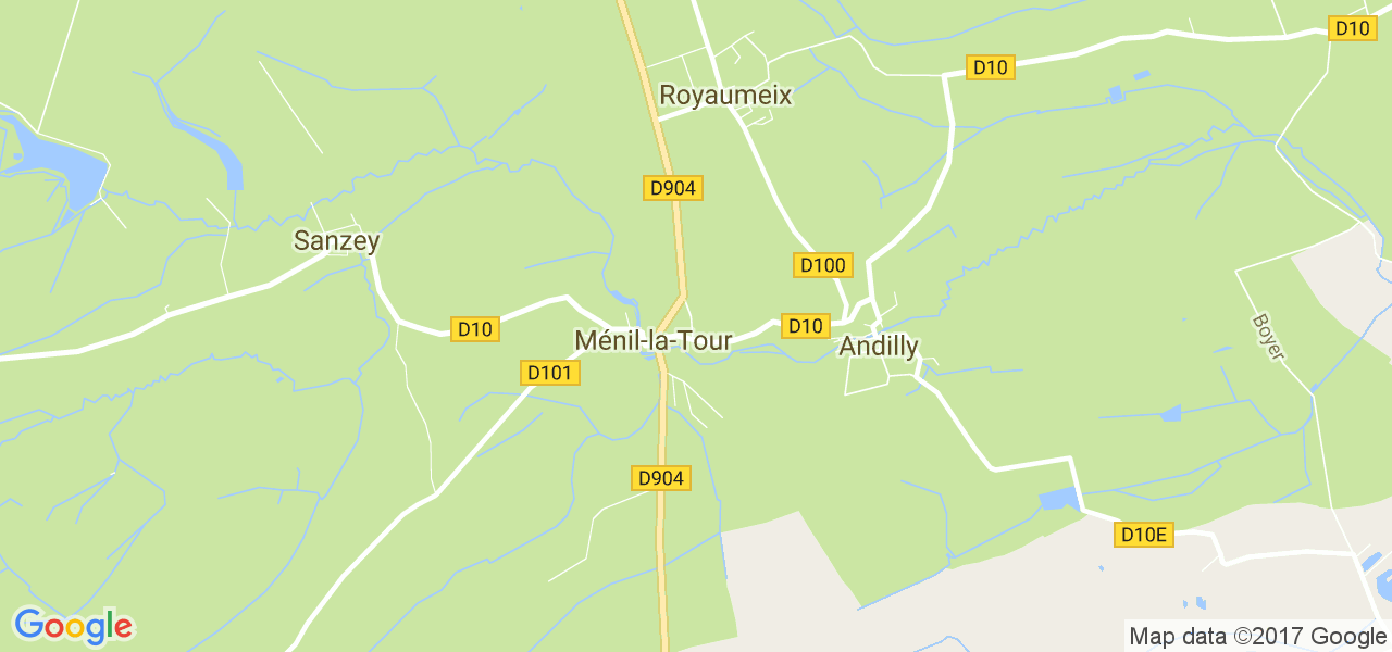 map de la ville de Ménil-la-Tour