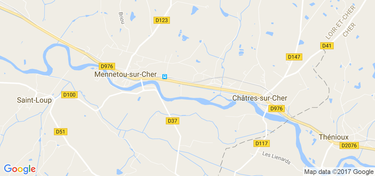 map de la ville de Mennetou-sur-Cher