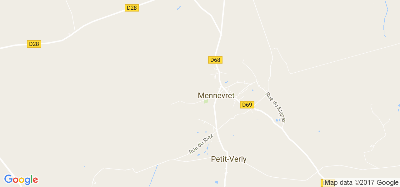 map de la ville de Mennevret