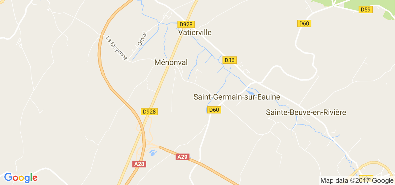 map de la ville de Ménonval