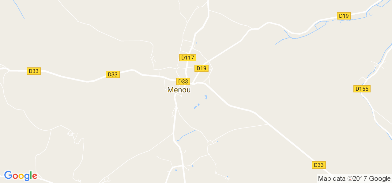 map de la ville de Menou