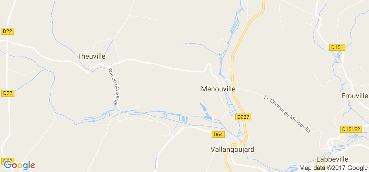 map de la ville de Menouville