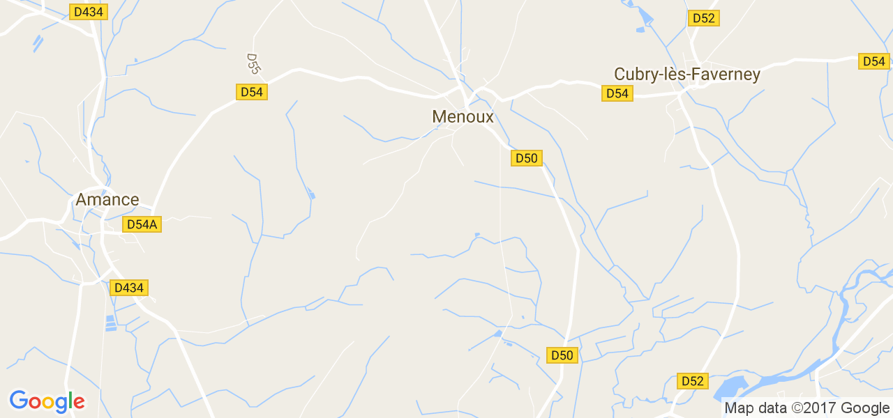 map de la ville de Menoux