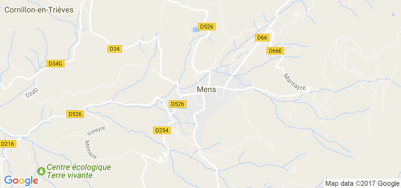 map de la ville de Mens