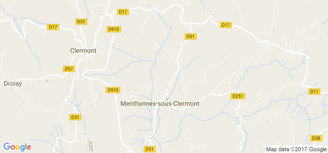 map de la ville de Menthonnex-sous-Clermont