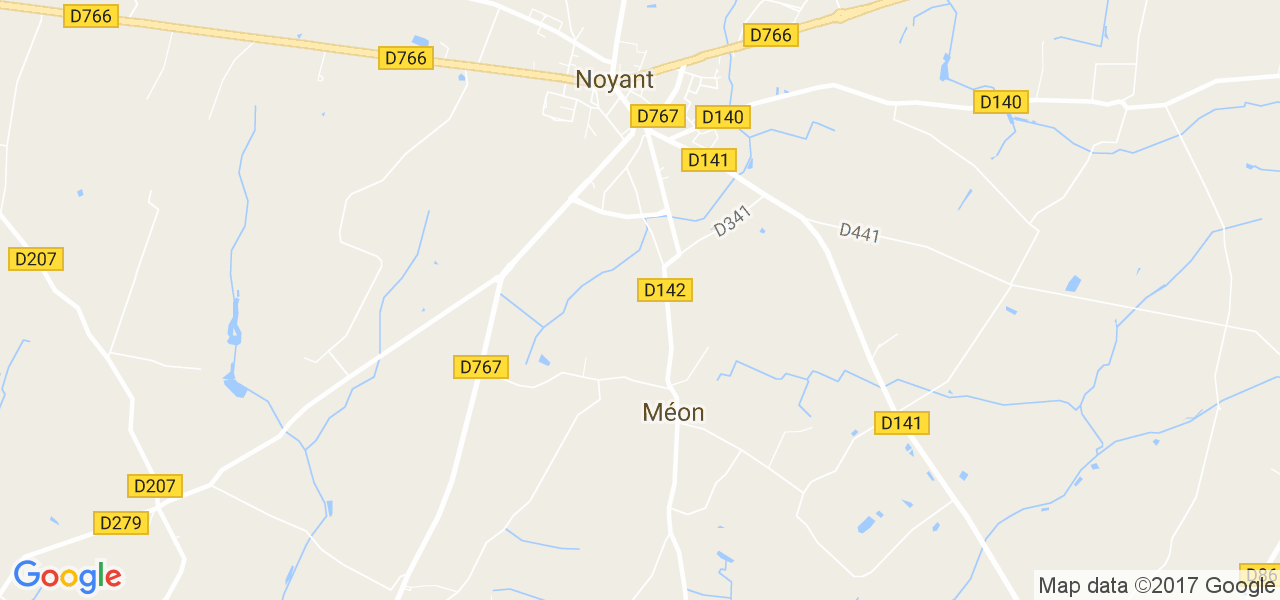 map de la ville de Méon