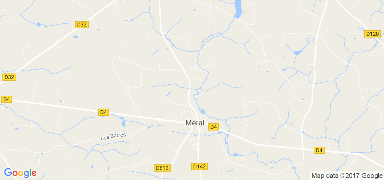 map de la ville de Méral