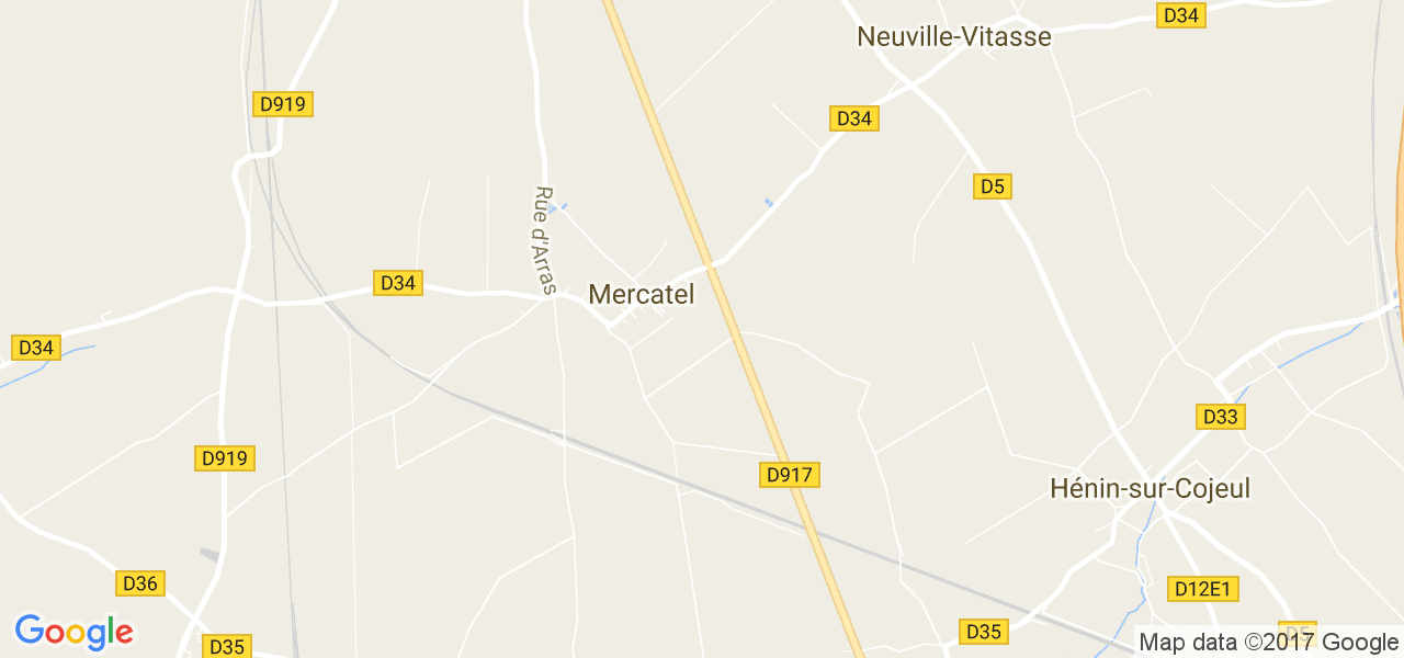 map de la ville de Mercatel