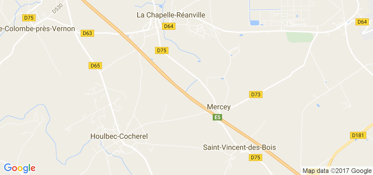 map de la ville de Mercey