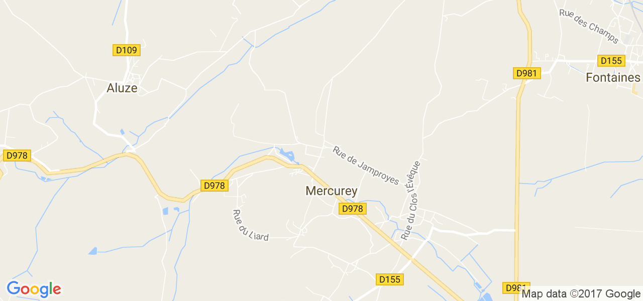 map de la ville de Mercurey