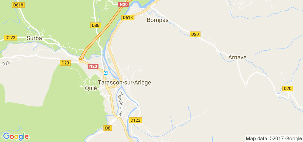 map de la ville de Mercus-Garrabet