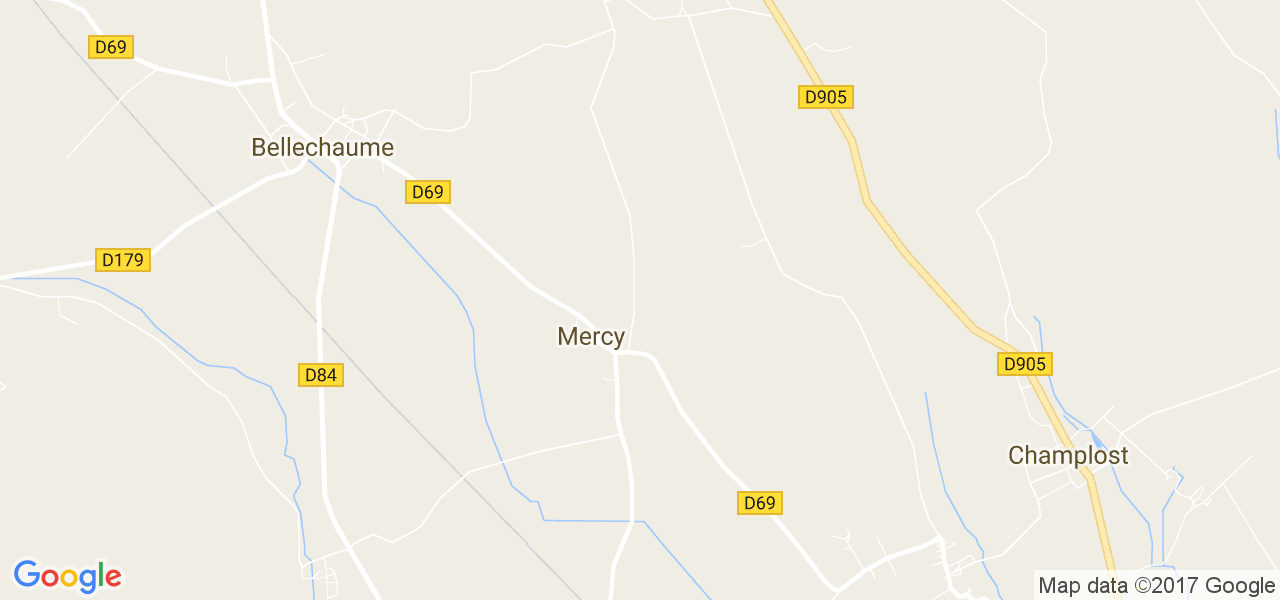 map de la ville de Mercy