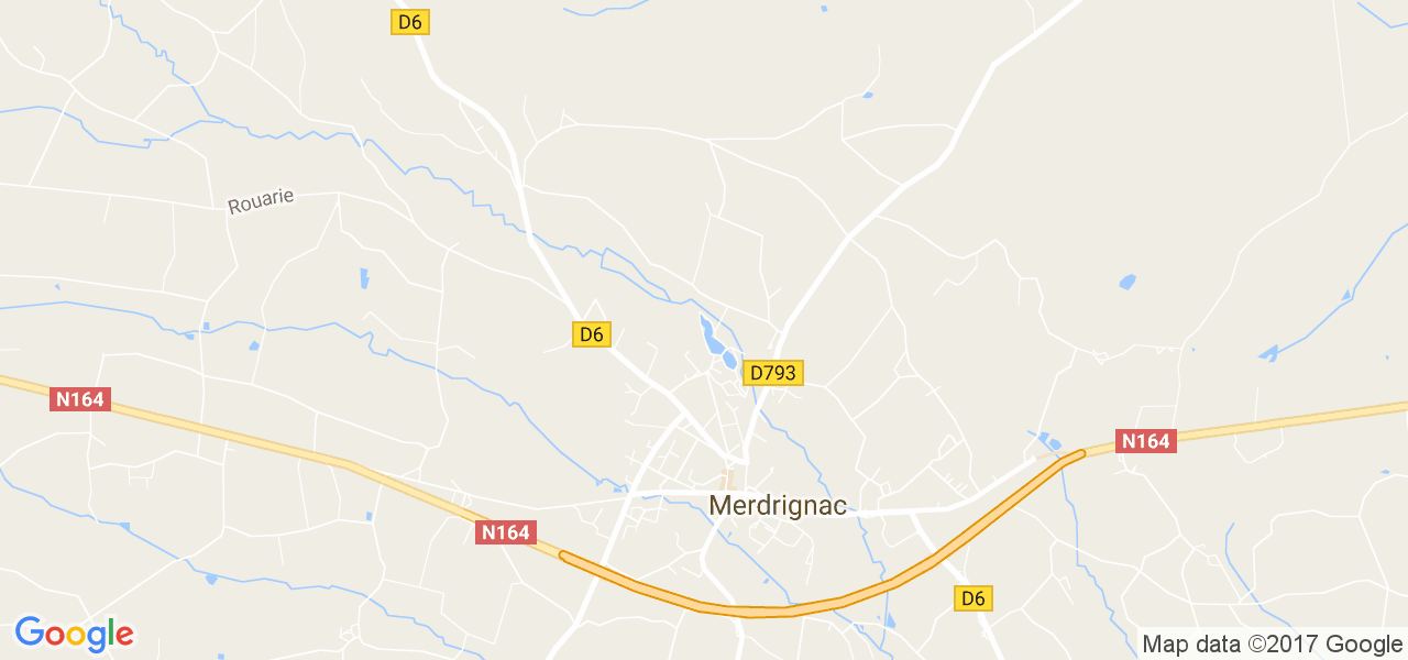 map de la ville de Merdrignac