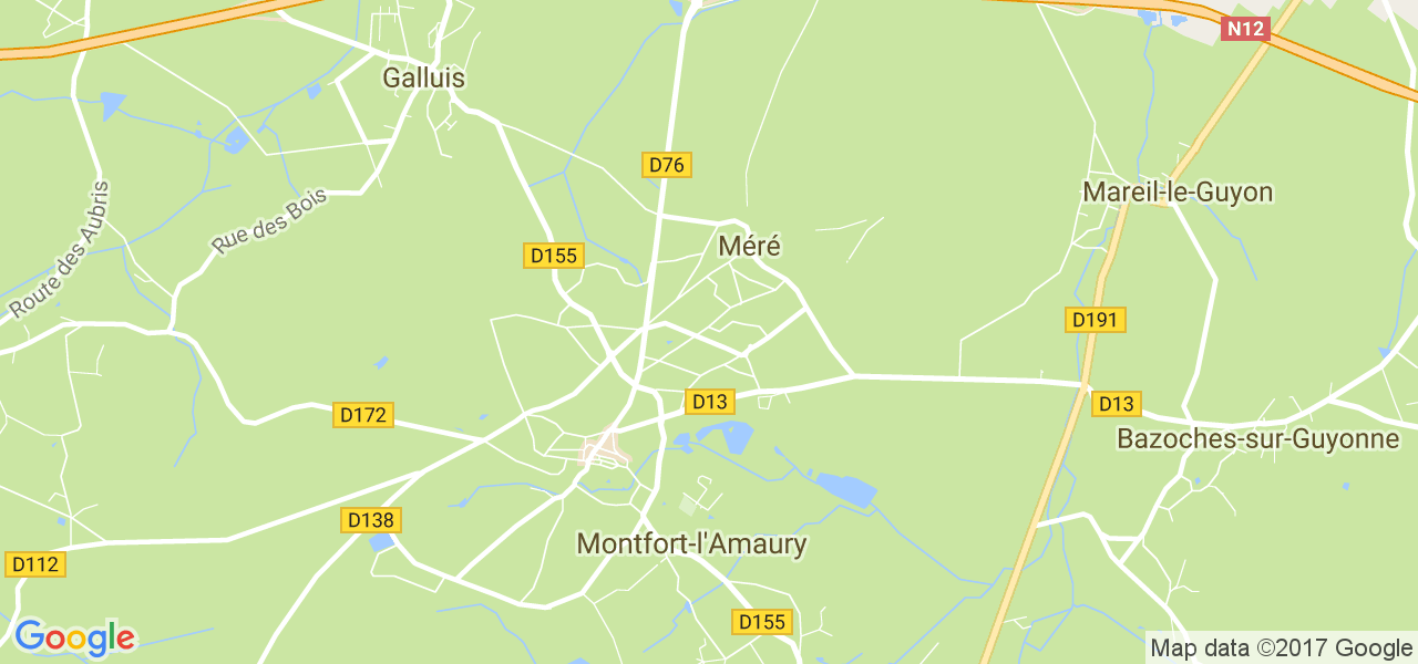 map de la ville de Méré