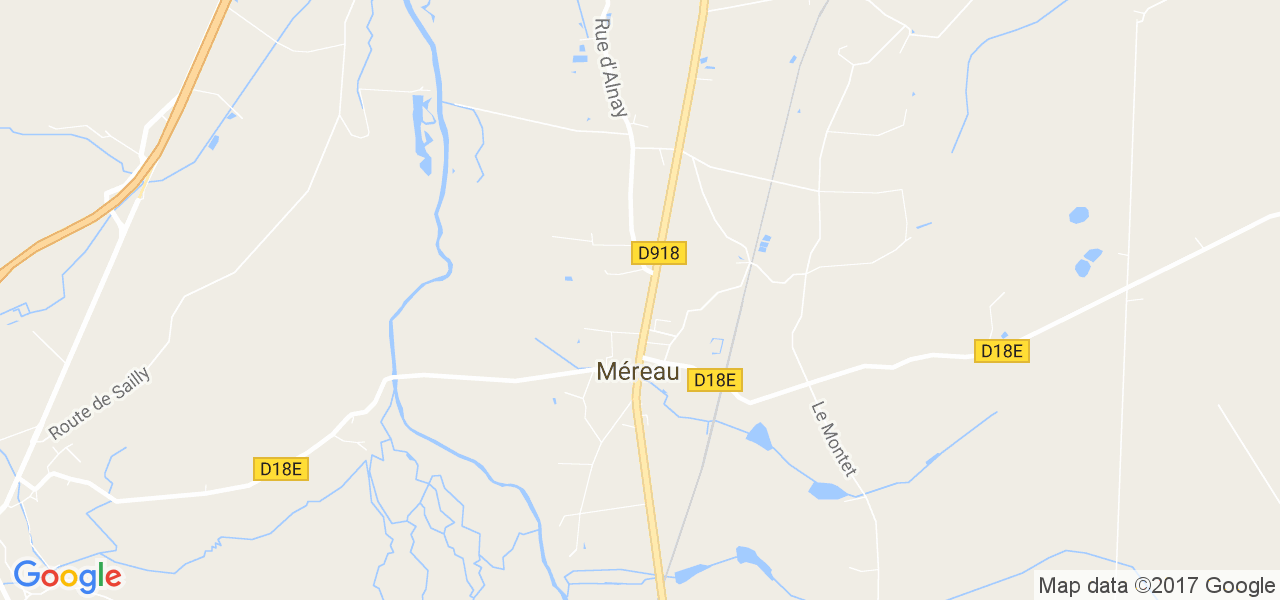 map de la ville de Méreau