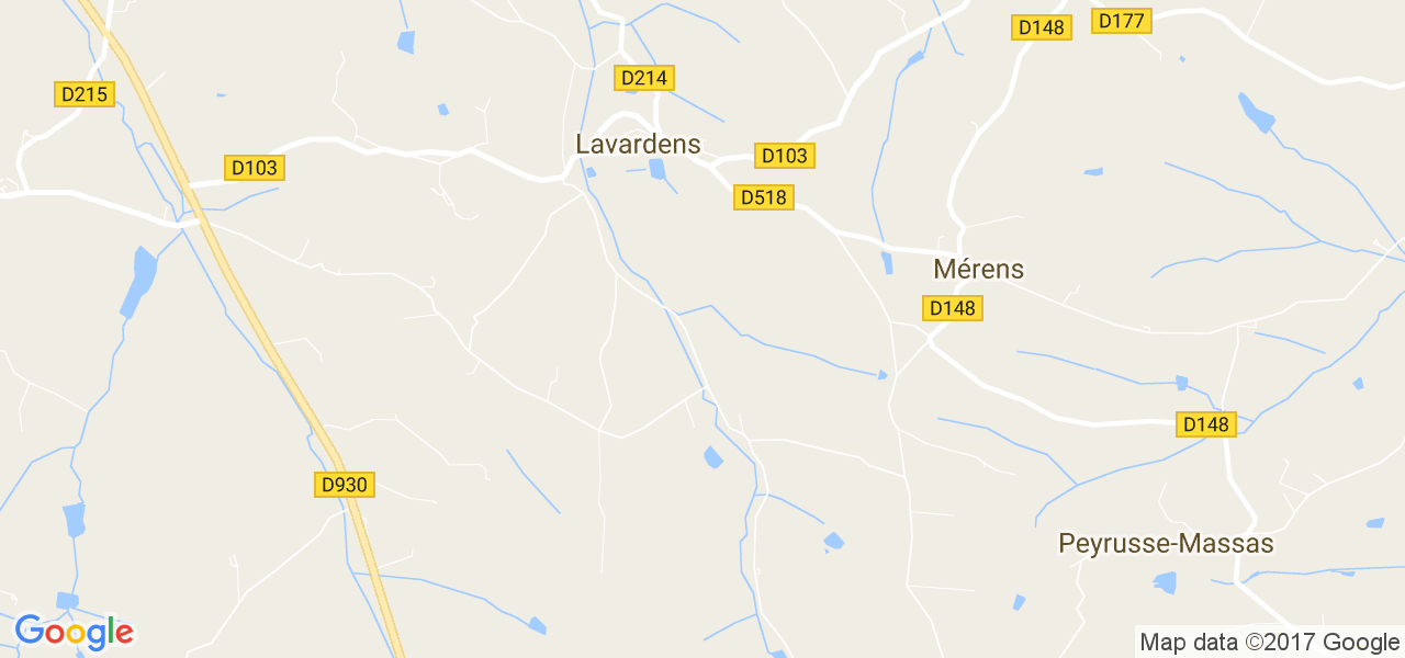 map de la ville de Mérens