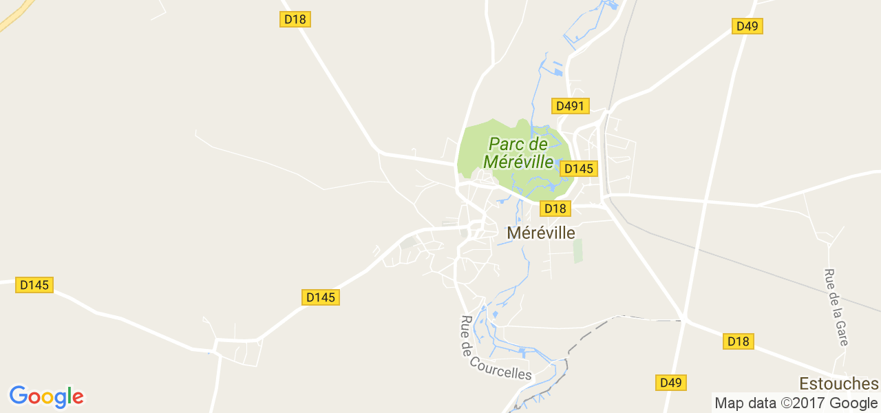 map de la ville de Méréville