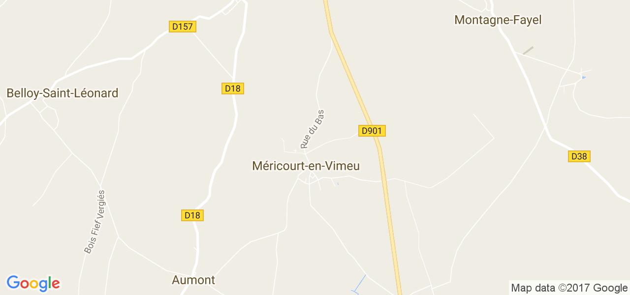 map de la ville de Méricourt-en-Vimeu