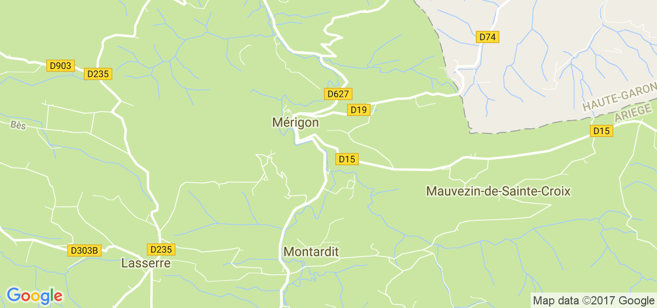 map de la ville de Mérigon