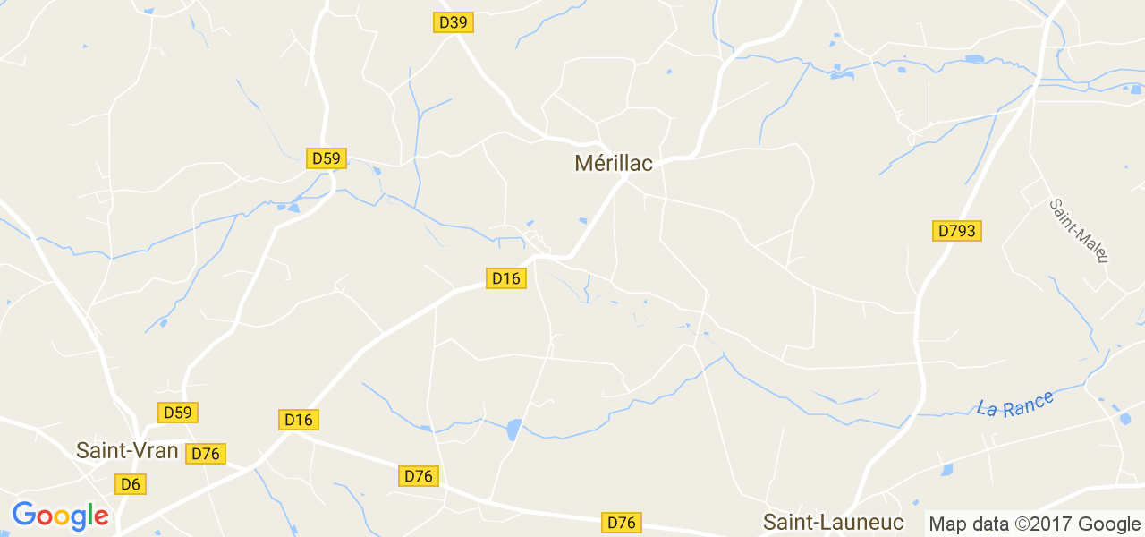 map de la ville de Mérillac