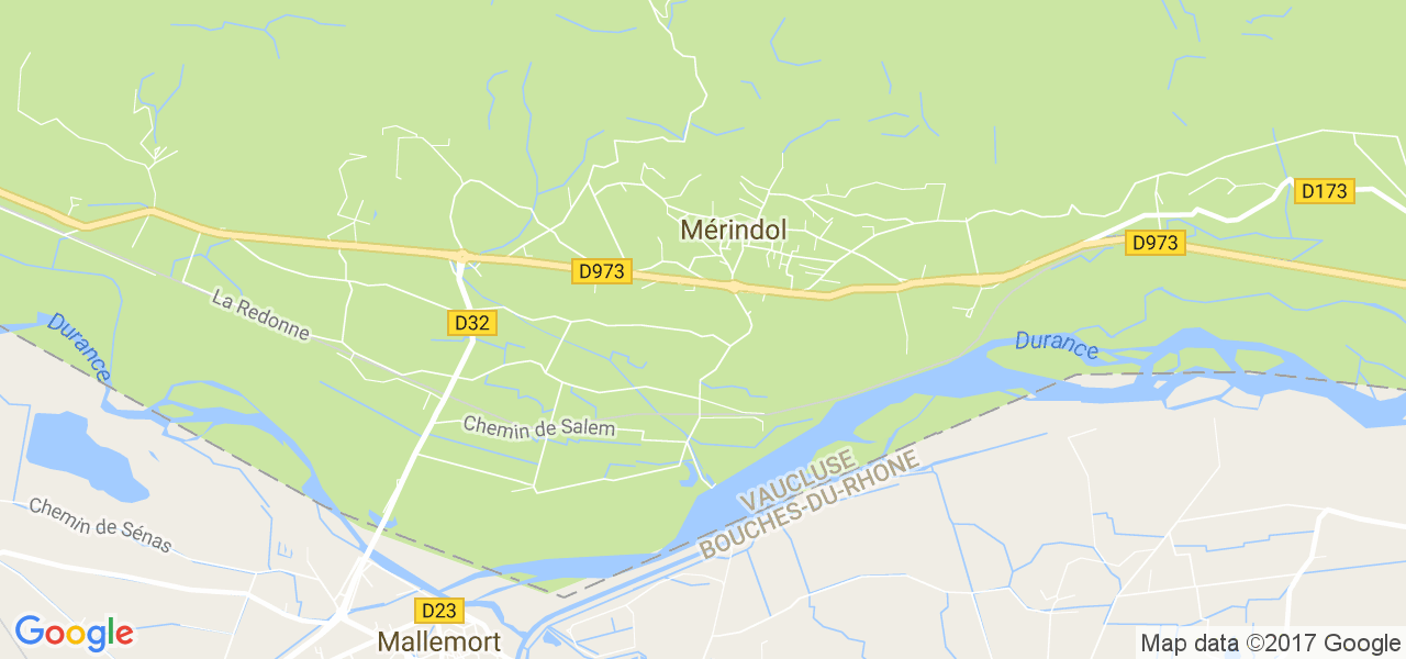 map de la ville de Mérindol