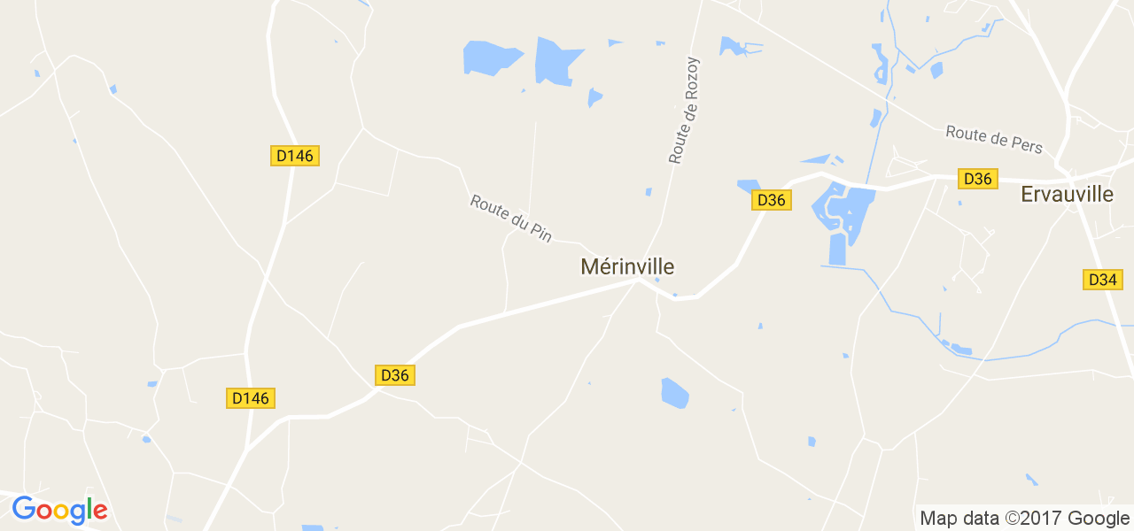 map de la ville de Mérinville