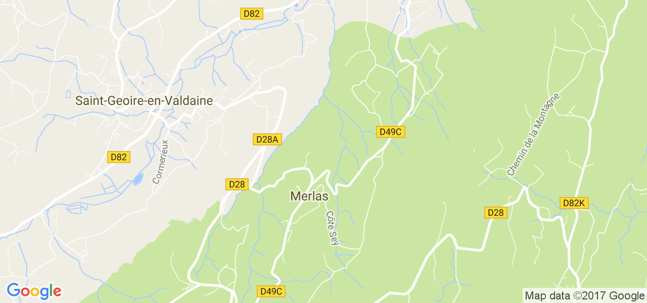 map de la ville de Merlas