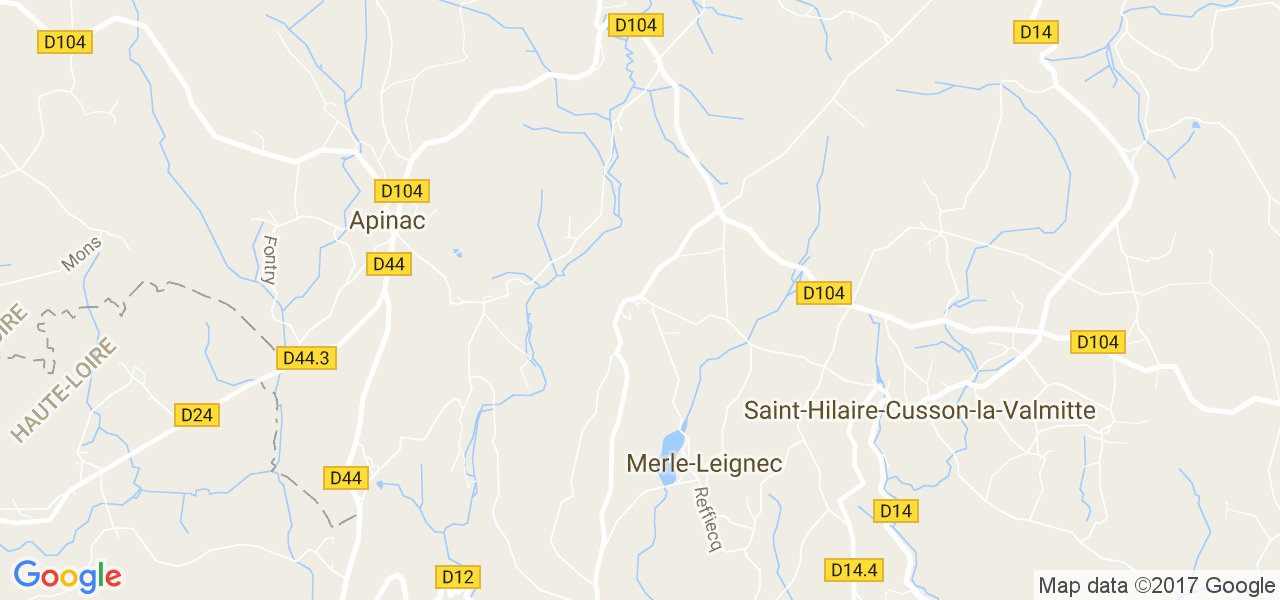 map de la ville de Merle-Leignec