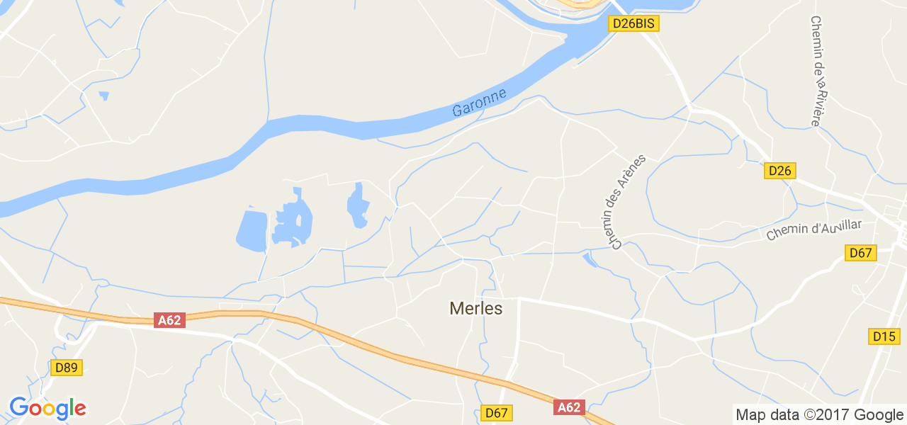 map de la ville de Merles