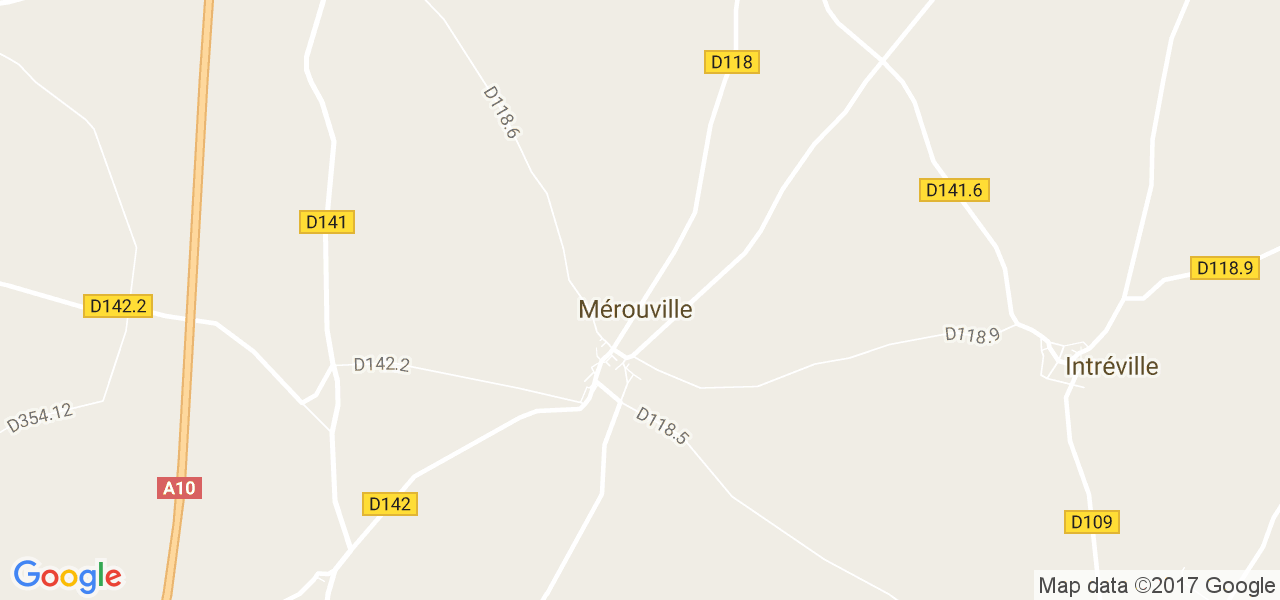 map de la ville de Mérouville