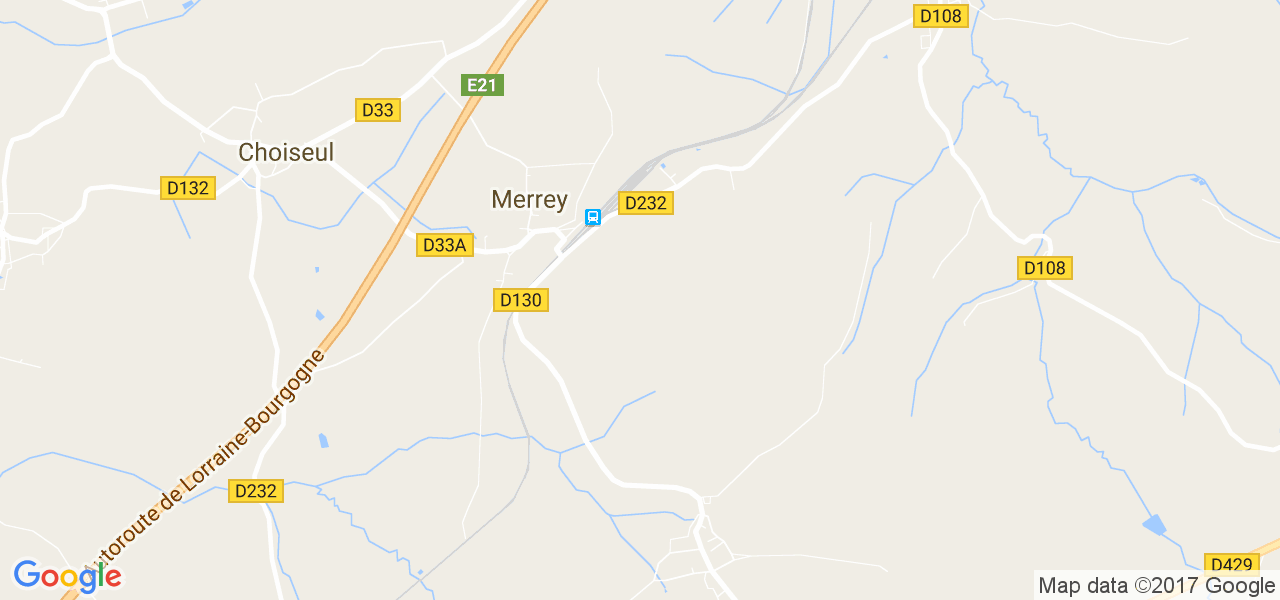 map de la ville de Merrey